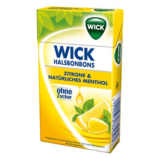 WICK Zitrone & natürliches Menthol Bonb. o. Zucker 46 g