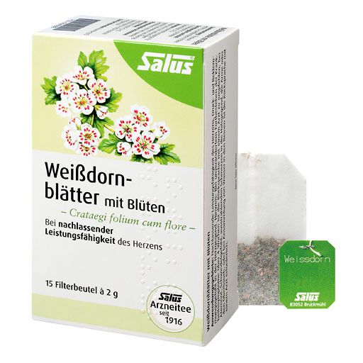 WEISSDORNBLÄTTER m. Blüten Arzneitee Bio Salus Fbtl* 15 St