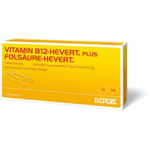 VITAMIN B12 PLUS Folsäure Hevert a 2 ml Ampullen* 2x10 St