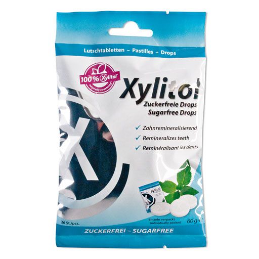 MIRADENT Xylitol Drops zuckerfrei Mint 60 g