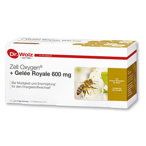 ZELL OXYGEN+Gelee Royale 600 mg Trinkampullen 14x20 ml