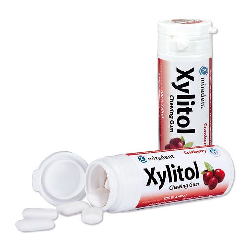 MIRADENT Xylitol Chewing Gum Cranberry 30 St  