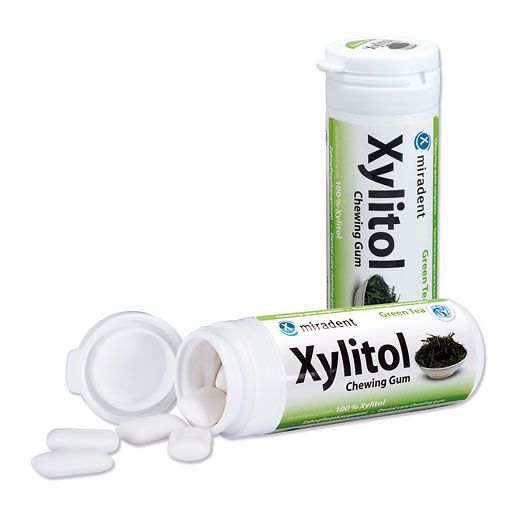 MIRADENT Xylitol Chewing Gum grüner Tee 30 St  