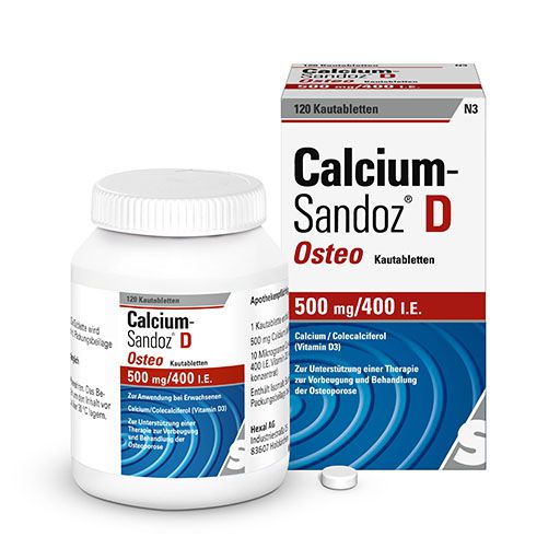 CALCIUM SANDOZ D Osteo 500 mg/400 I. E. Kautabl.* 120 St