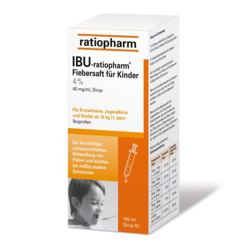 IBU-RATIOPHARM Fiebersaft für Kinder 40 mg/ml* 100 ml