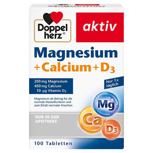 DOPPELHERZ Magnesium+Calcium+D3 Tabletten 100 St  