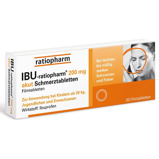 IBU-RATIOPHARM 200 mg akut Schmerztbl. Filmtabl.* 20 St