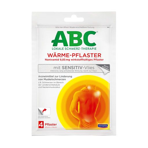 ABC Wärme-Pflaster sensitive Hansaplast med 10x14* 4 St