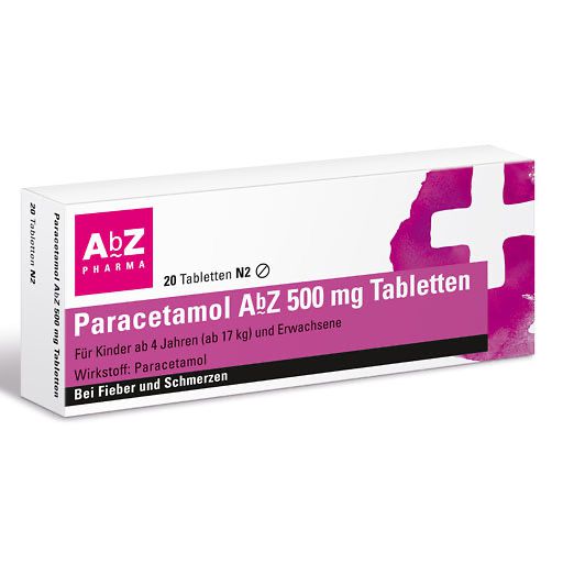 PARACETAMOL AbZ 500 mg Tabletten* 20 St