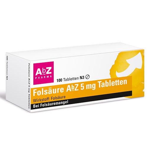 FOLSÄURE AbZ 5 mg Tabletten* 100 St