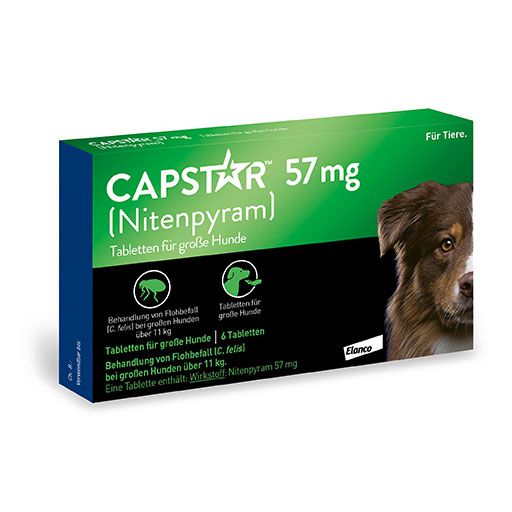 CAPSTAR 57 mg Tabletten f. große Hunde<sup> 6</sup>  6 St