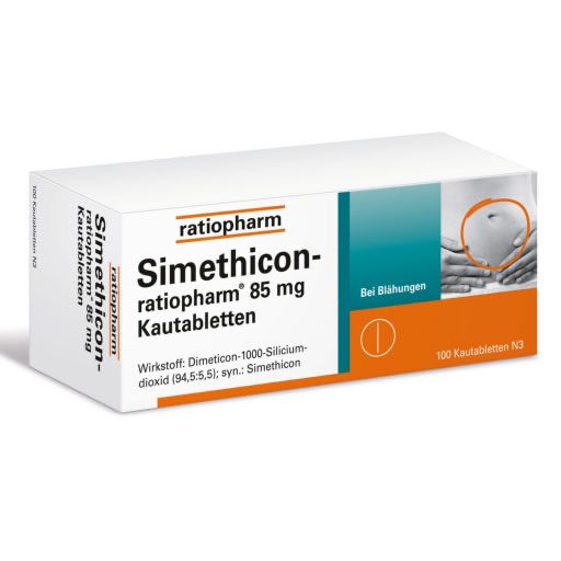 SIMETHICON-ratiopharm 85 mg Kautabletten* 100 St