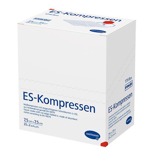 ES-KOMPRESSEN steril 7,5x7,5 cm 8fach 25x2 St