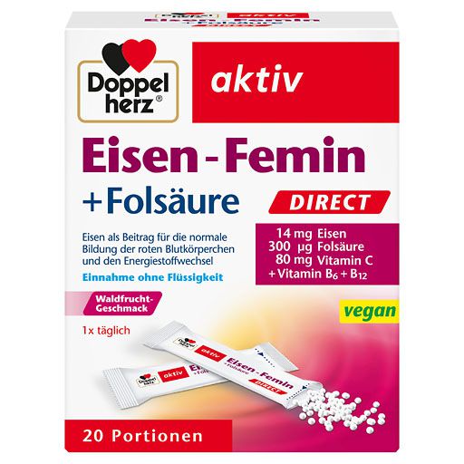 DOPPELHERZ Eisen-Femin DIRECT Pellets 20 St  