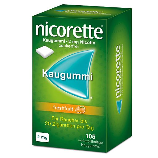 nicorette® Kaugummi freshfruit, 2 mg Nikotin* 105 St