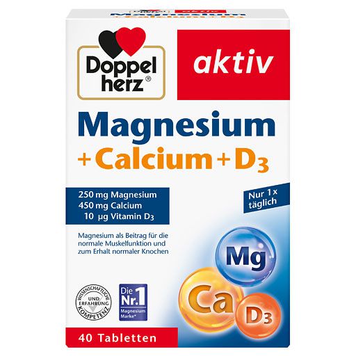 DOPPELHERZ Magnesium+Calcium+D3 Tabletten 40 St  