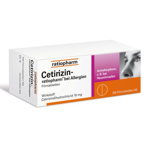 CETIRIZIN-ratiopharm bei Allergien 10 mg Filmtabl.* 100 St