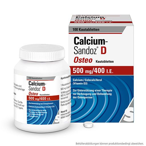 CALCIUM SANDOZ D Osteo 500 mg/400 I. E. Kautabl.* 100 St