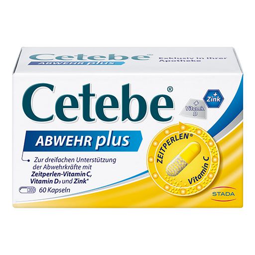 CETEBE ABWEHR plus Vitamin C+Vitamin D3+Zink Kaps. 60 St  