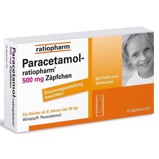 PARACETAMOL-ratiopharm 500 mg Zäpfchen* 10 St