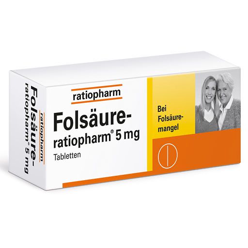 FOLSÄURE-RATIOPHARM 5 mg Tabletten* 20 St