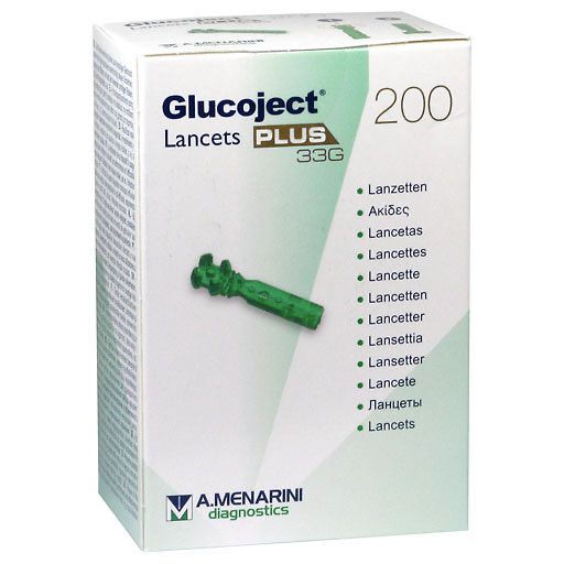GLUCOJECT Lancets PLUS 33 G 200 St