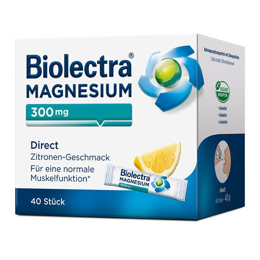 BIOLECTRA Magnesium 300 mg Direct Zitrone Sticks 40 St  