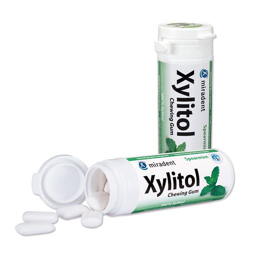 MIRADENT Xylitol Chewing Gum Spearmint 30 St  