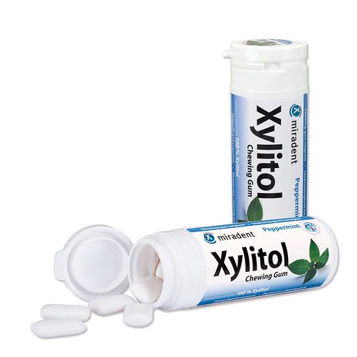 MIRADENT Xylitol Chewing Gum Minze 30 St  