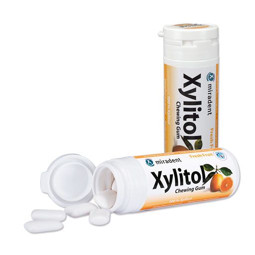 MIRADENT Xylitol Chewing Gum Frucht 30 St  