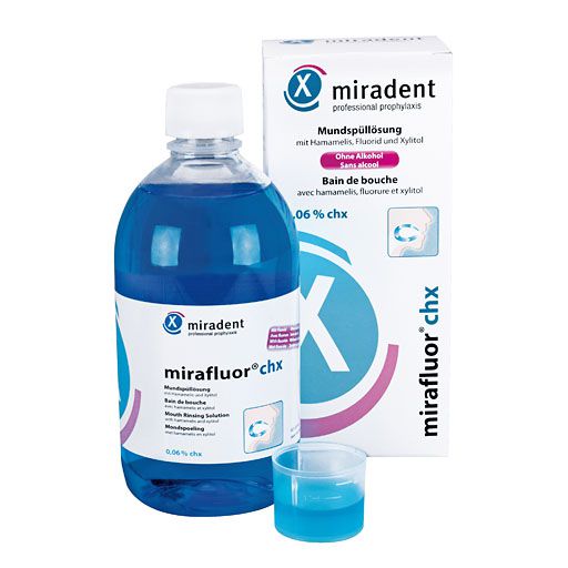 MIRADENT Mundspüllösung mirafluor CHX 0,06% 500 ml