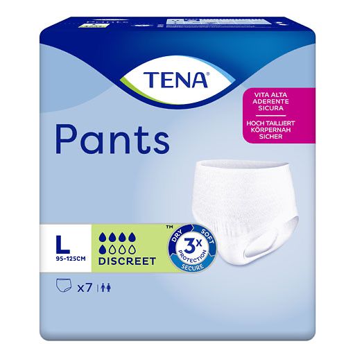 TENA PANTS Discreet L 95-125 cm bei Inkontinenz 7 St