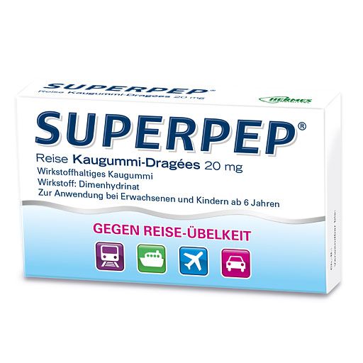 SUPERPEP Reise Kaugummi Dragees 20 mg* 10 St