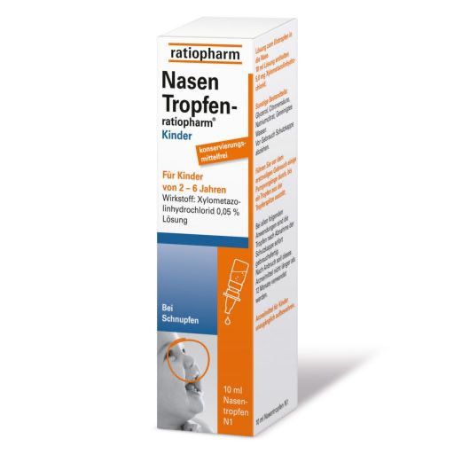 NASENTROPFEN-ratiopharm Kinder Konservier. frei* 10 ml