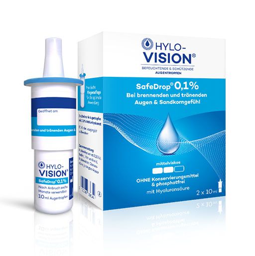HYLO-VISION SafeDrop 0,1% Augentropfen 2x10 ml