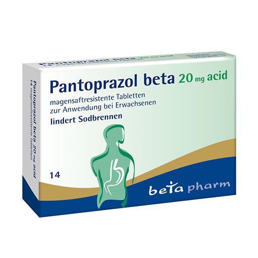 PANTOPRAZOL beta 20 mg acid magensaftres. Tabletten