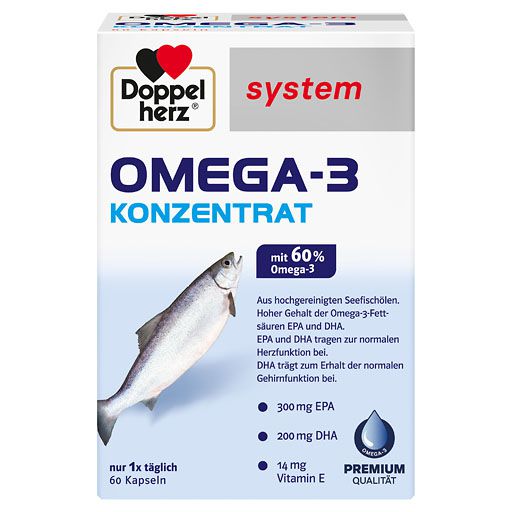 DOPPELHERZ Omega-3 Konzentrat system Kapseln 60 St  