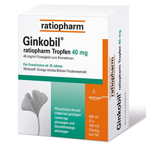 GINKOBIL-ratiopharm Tropfen 40 mg* 300 ml