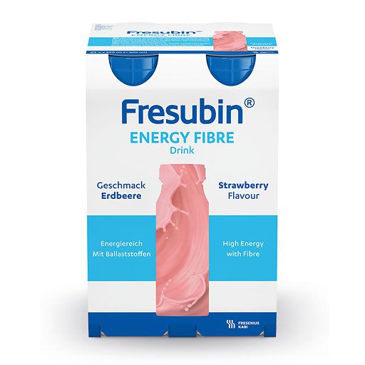 FRESUBIN ENERGY Fibre DRINK Erdbeere Trinkflasche 4x200 ml