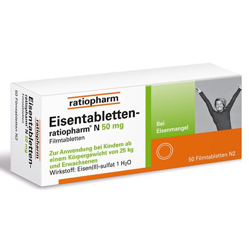 EISENTABLETTEN-ratiopharm 100 mg Filmtabletten* 50 St