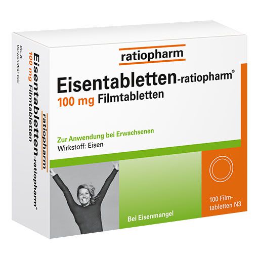 EISENTABLETTEN-ratiopharm 100 mg Filmtabletten* 100 St