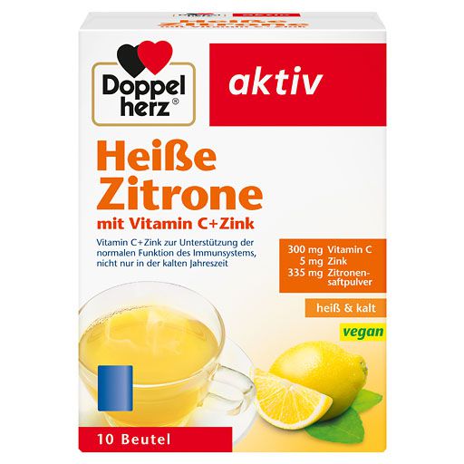 DOPPELHERZ heiße Zitrone Vitamin C+Zink Granulat 10 St  