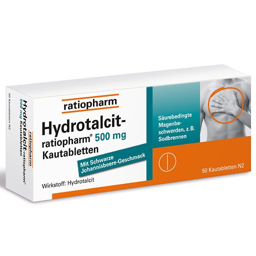 HYDROTALCIT-ratiopharm 500 mg Kautabletten* 50 St