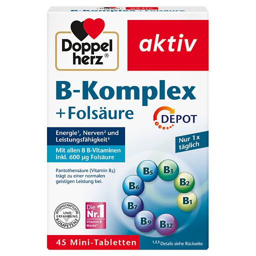 DOPPELHERZ B-Komplex+Folsäure Tabletten 45 St  