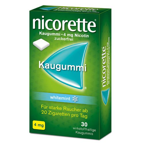 nicorette® Kaugummi whitemint, 4 mg Nikotin* 30 St