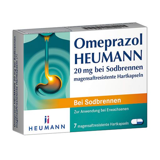 OMEPRAZOL Heumann 20 mg b. Sodbr. magensaftr. Hartk.* 7 St