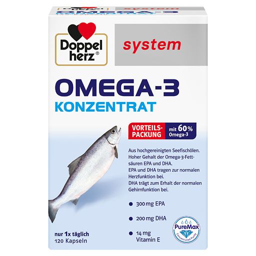 DOPPELHERZ Omega-3 Konzentrat system Kapseln 120 St  