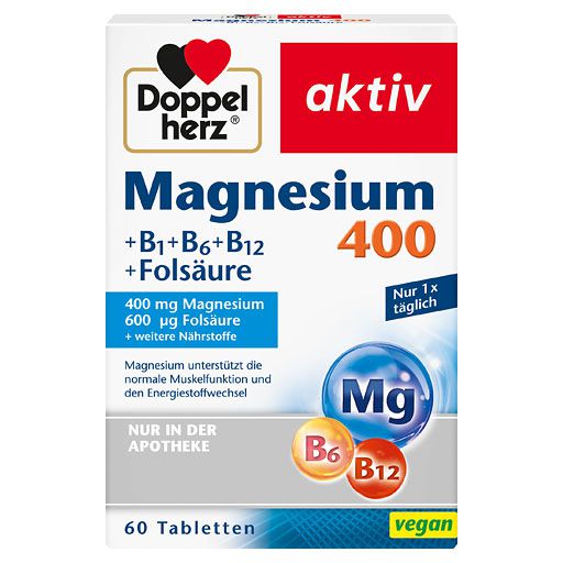 DOPPELHERZ Magnesium 400 mg Tabletten 60 St  