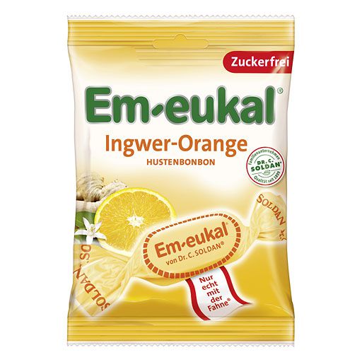 EM-EUKAL Bonbons Ingwer Orange zuckerfrei 75 g