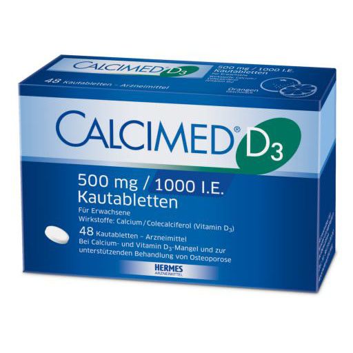 CALCIMED D3 500 mg/1000 I. E. Kautabletten* 48 St